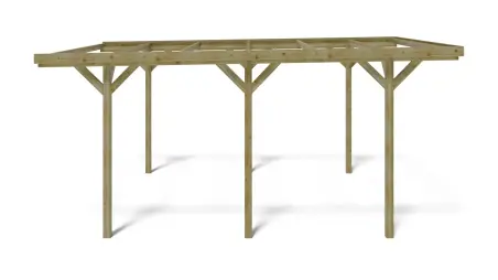 Carport, abri de voiture  3.04x5.12 m - 15.57 m2