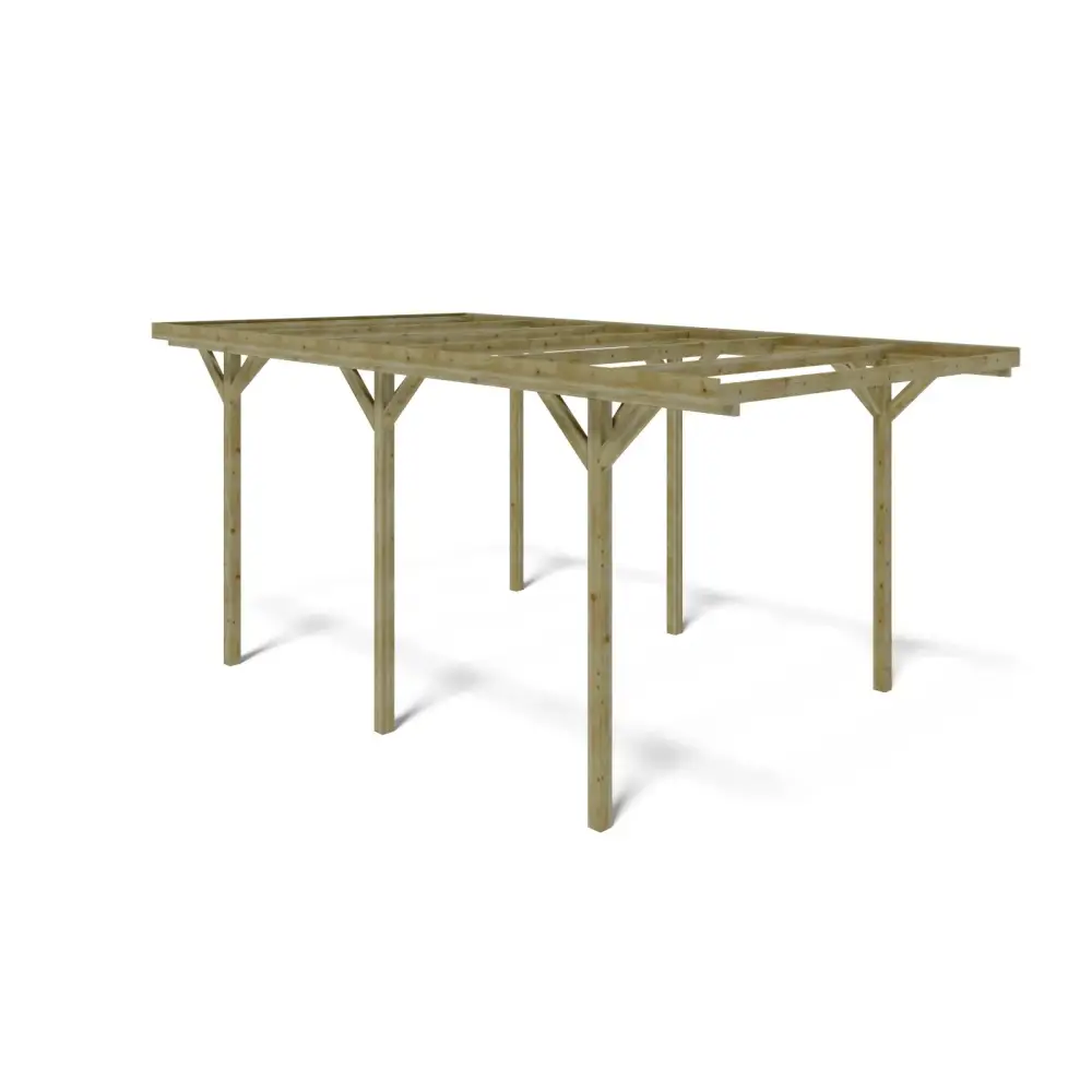 Carport, abri de voiture  3.04x5.12 m - 15.57 m2