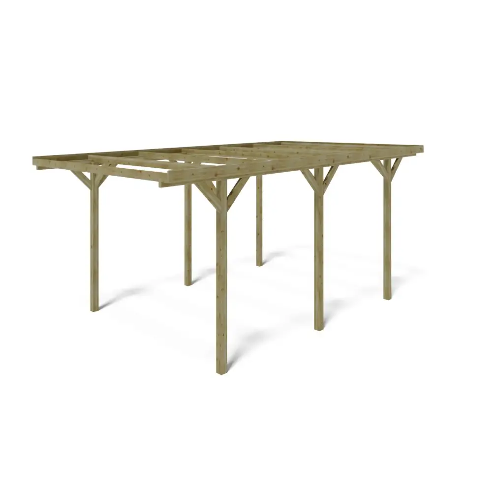 Carport, abri de voiture  3.04x5.12 m - 15.57 m2