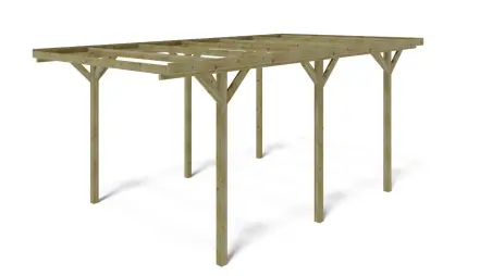 Carport, abri de voiture  3.04x5.12 m - 15.57 m2