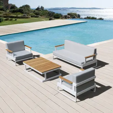 Sofa de jardin trois places 90x200xH.77 cm