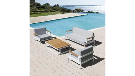 Sofa de jardin trois places 90x200xH.77 cm