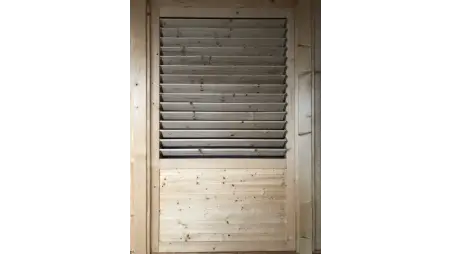 Clôture, panneaux bois persiennés, ensemble - imprégné en vert