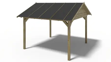 Pergola de jardin 4.04x4.17m - traité