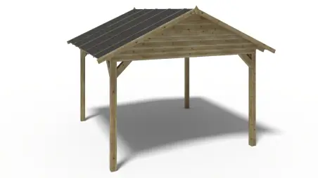 Pergola de jardin 4.04x4.17m - traité