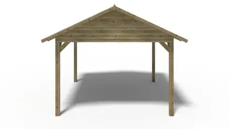 Pergola de jardin 4.04x4.17m - traité