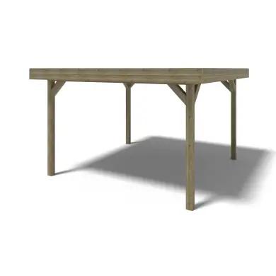 Pergola de jardin 4.04x4.04m - traité