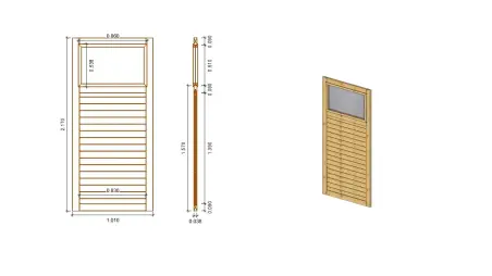 Panneau pour pergola 1,01x2,17m