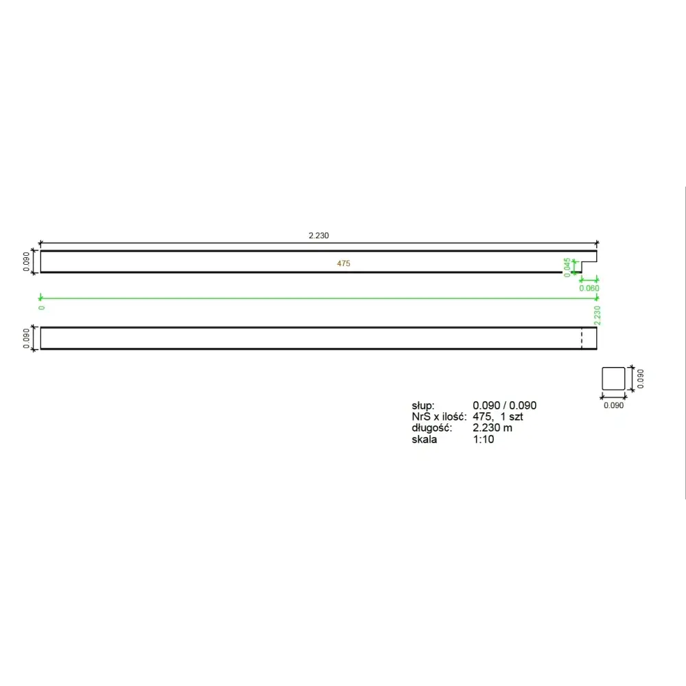 Poteau pour pergola 90x90mm