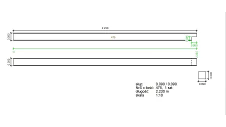 Poteau pour pergola 90x90mm