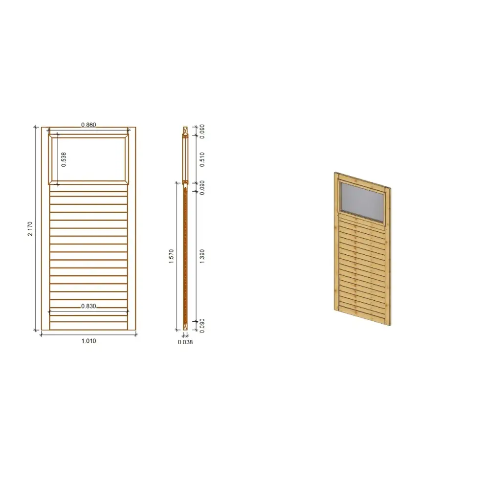 Pergola de jardin 4.04x4.04m avec panneaux - traité