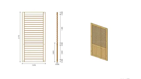 Pergola de jardin 4.04x4.04m avec panneaux - traité