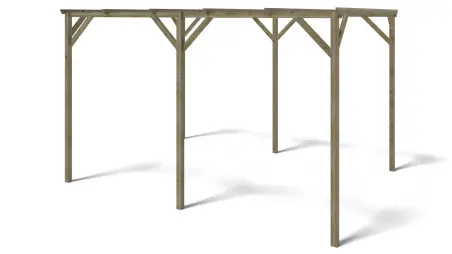 Carport, abri de voiture  3x4 m - 12 m2