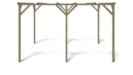 Carport, abri de voiture  3x4 m - 12 m2