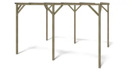 Carport, abri de voiture  3x4 m - 12 m2