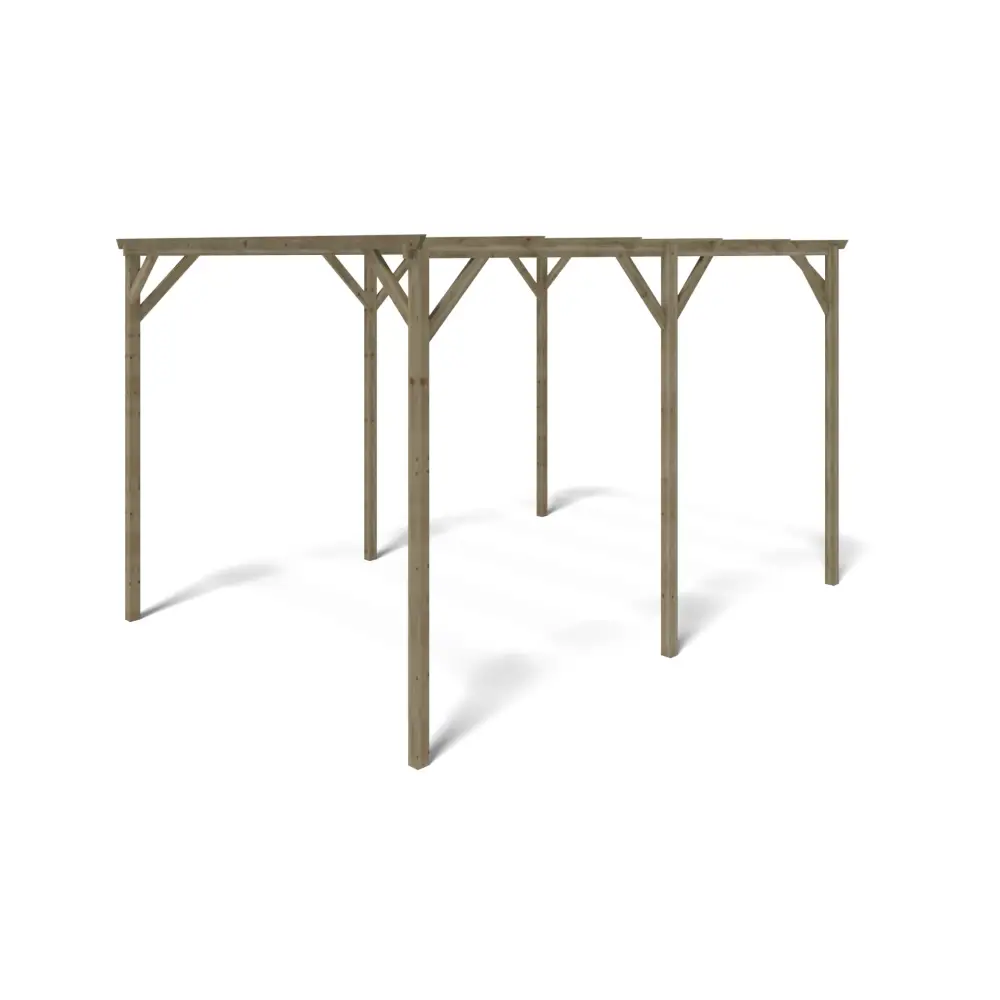 Carport, abri de voiture  3x4 m - 12 m2