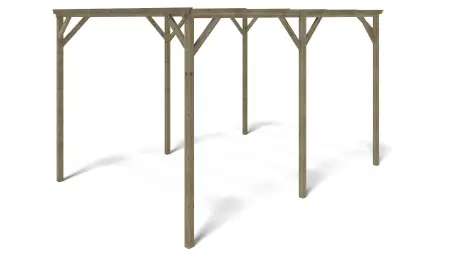 Carport, abri de voiture  3x4 m - 12 m2