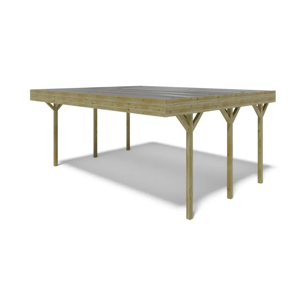 Carport, abri de voiture  6.06x5.03 m - 30 m2 - couverture PVC 