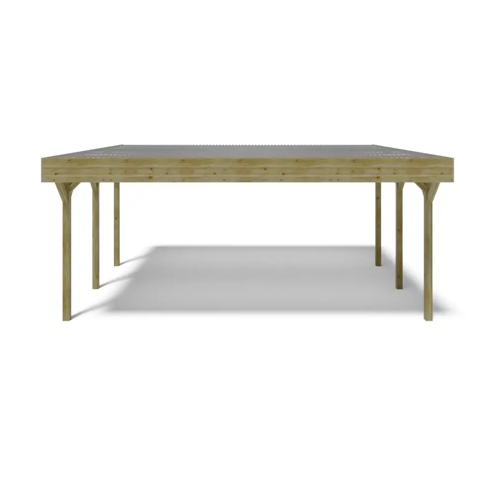 Carport, abri de voiture  6.06x5.03 m - 30 m2 - couverture PVC 