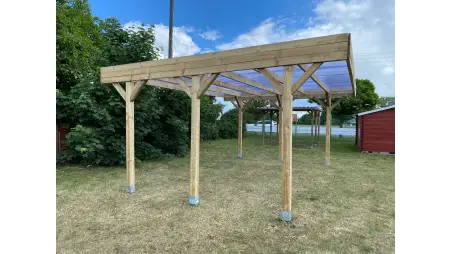 Carport, abri de voiture  6.06x5.03 m - 30 m2 - couverture PVC 