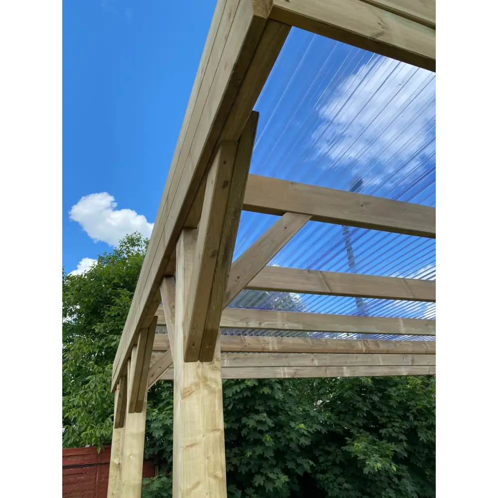 Carport, abri de voiture  6.06x5.03 m - 30 m2 - couverture PVC 