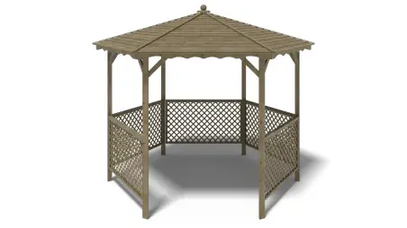 Pergola de jardin, abri pare-soleil 3.38x2.79 m – Traité