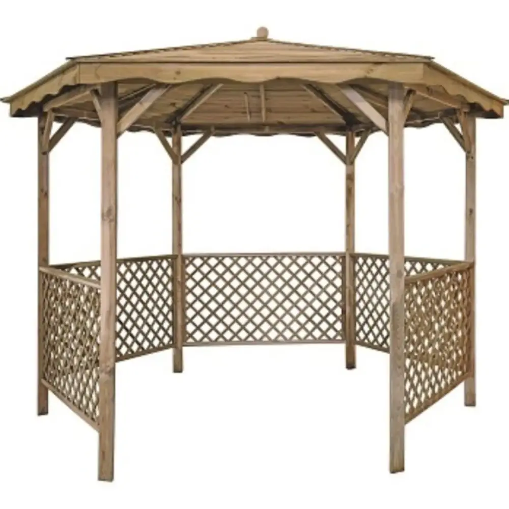 Pergola de jardin, abri pare-soleil 3.38x2.79 m – Traité