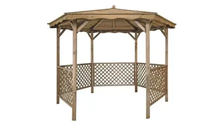 Pergola de jardin, abri pare-soleil 3.38x2.79 m – Traité
