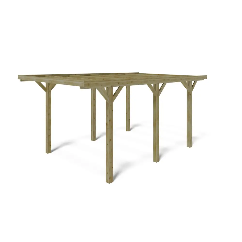 Carport, abri de voiture  3.04x5.12 m - 15.56 m2