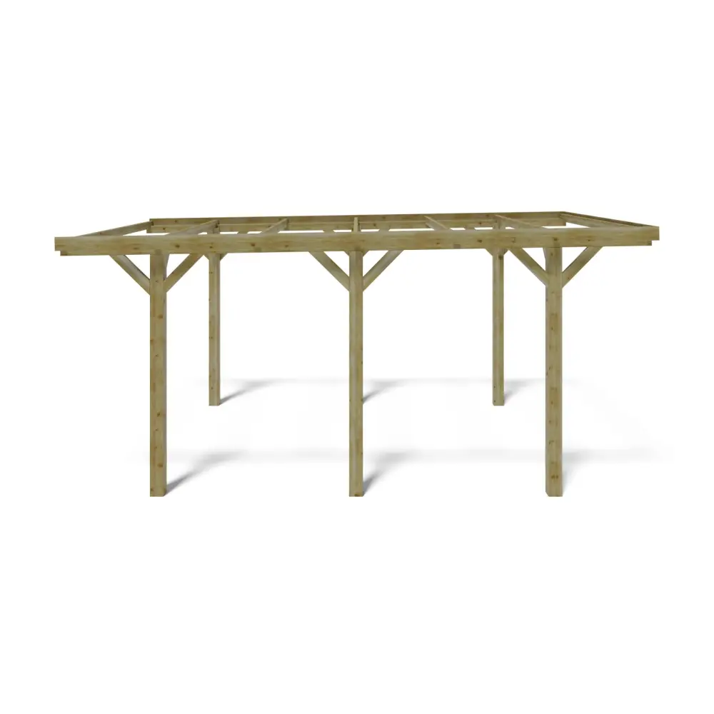 Carport, abri de voiture  3.04x5.12 m - 15.56 m2