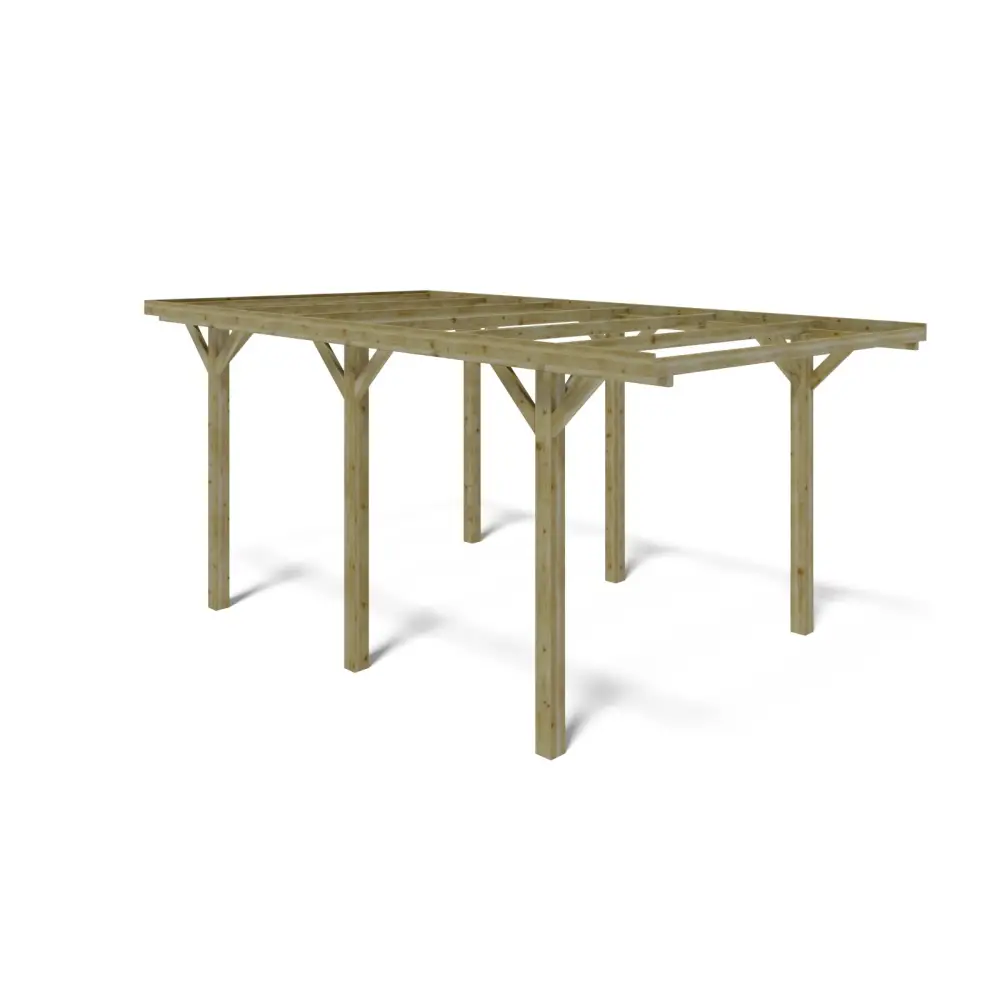 Carport, abri de voiture  3.04x5.12 m - 15.56 m2