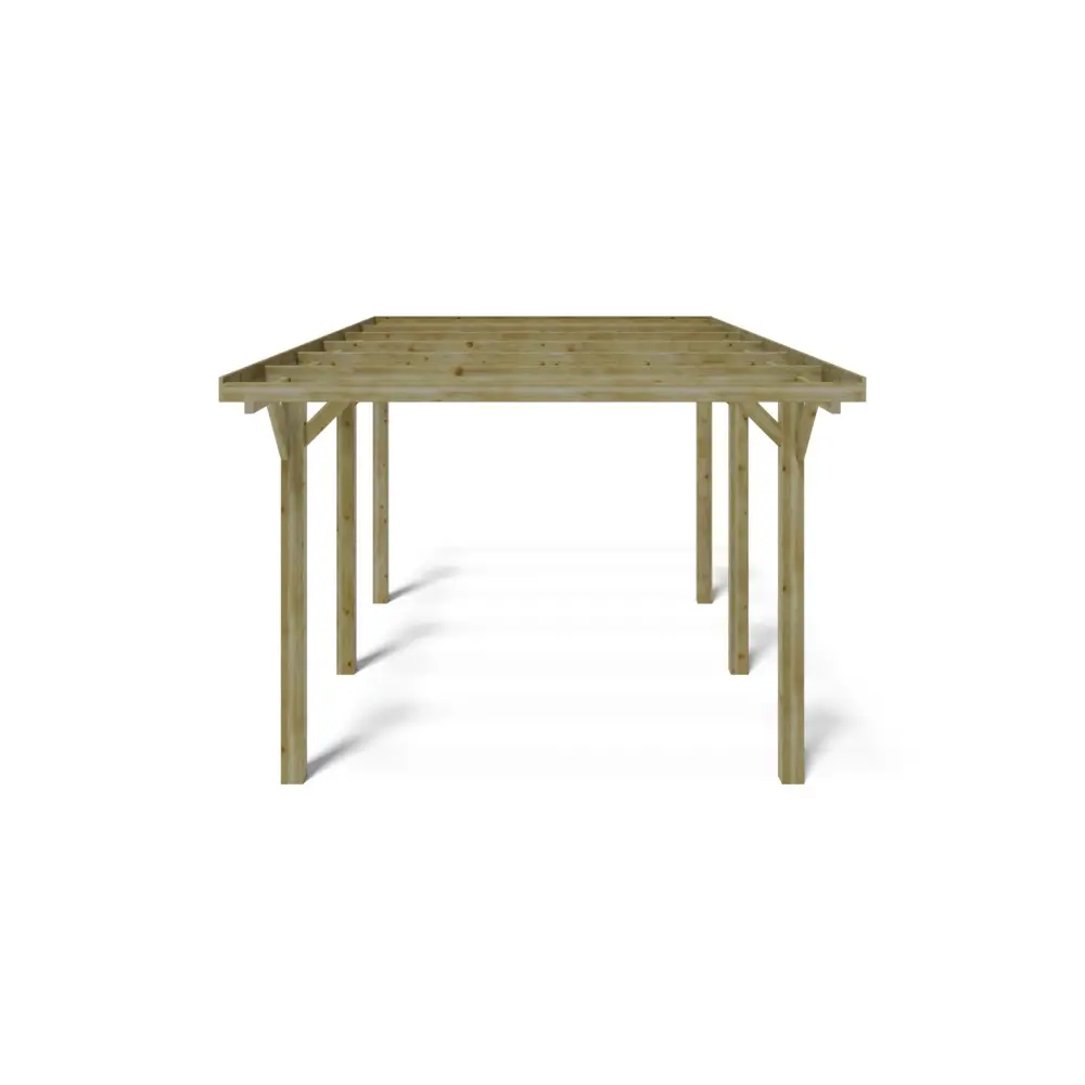 Carport, abri de voiture  3.04x5.12 m - 15.56 m2