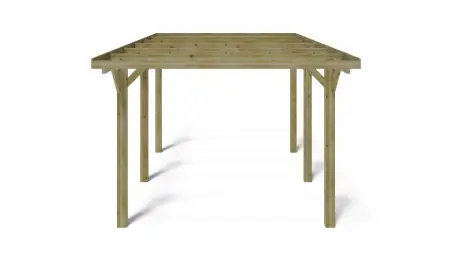 Carport, abri de voiture  3.04x5.12 m - 15.56 m2