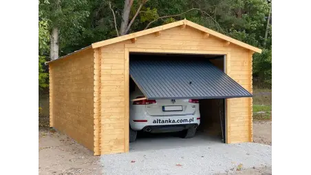 Garage en bois - 24m2 - 4x6m - imprégné - Ep. 28mm - couleur: marron