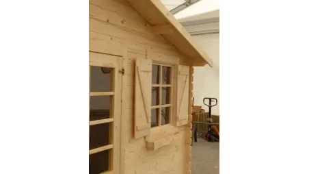 Abri de jardin en bois - 12m2 - 4x3m - Ep. 28mm - Couleur: naturel