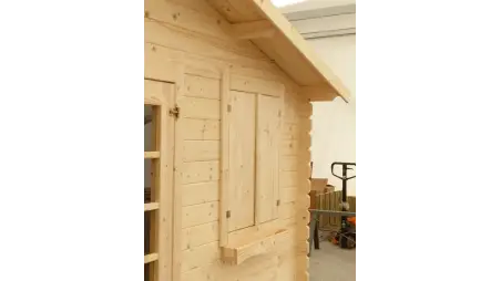 Abri de jardin en bois - 12m2 - 4x3m - Ep. 28mm - Couleur: naturel