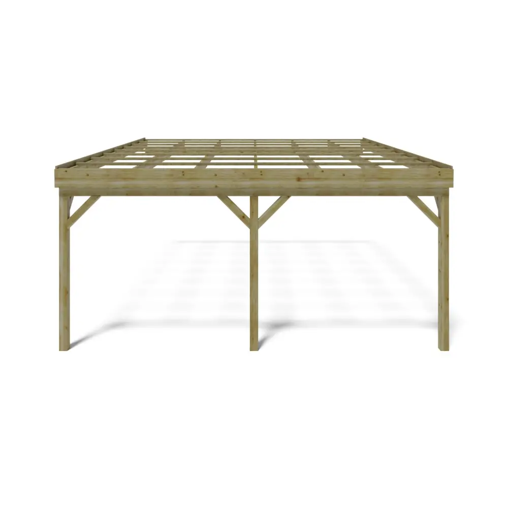 Carport, abri de voiture  5.8x5.06 m - 29 m2 - adossé 