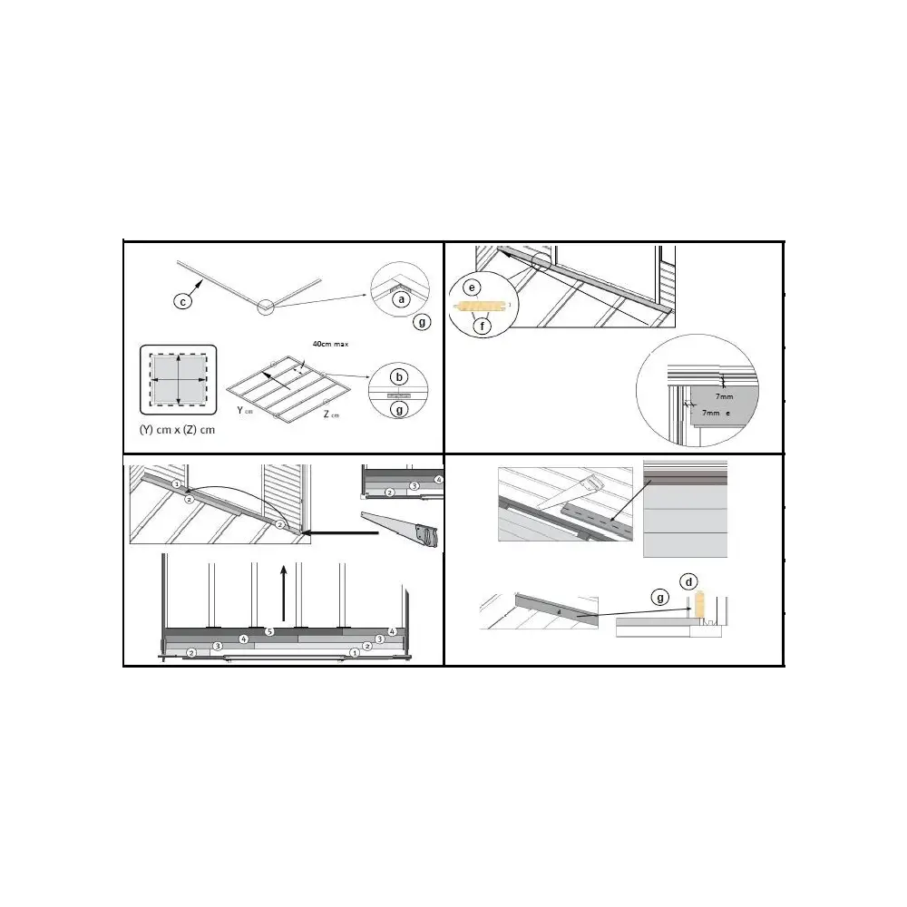 Plancher universel pour abris de jardin - 18 mm - paquet de 3 m2 - Non traité