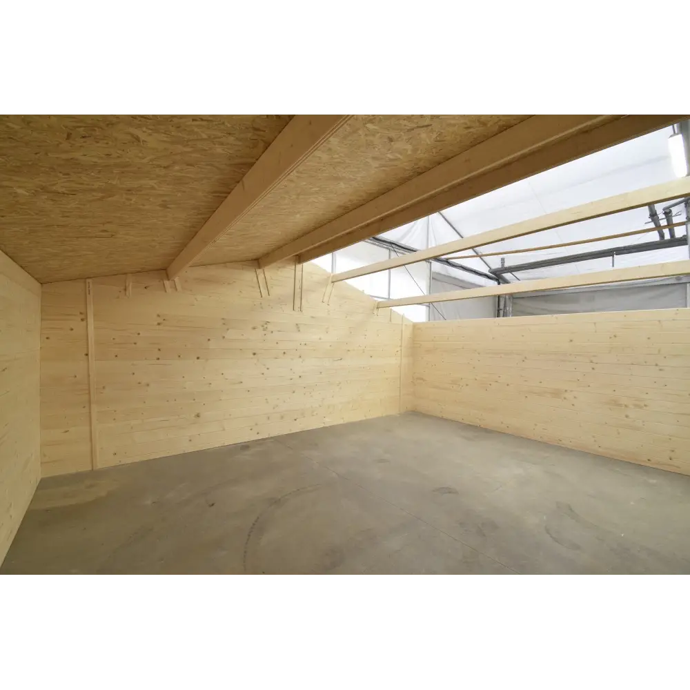 Abri de jardin en bois - 30m2 - 6x5m - Ep. 40mm - Couleur: naturel