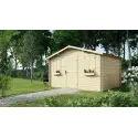 Abri de jardin en bois - 12m2 - 4x3m - Ep. 28mm - Couleur: naturel