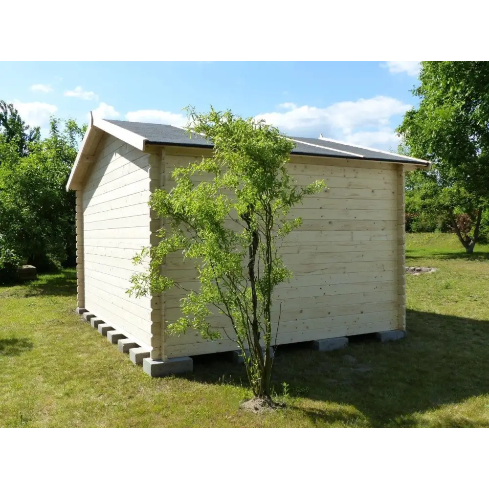 Abri de jardin en bois - 12m2 - 4x3m - Ep. 28mm - Couleur: naturel