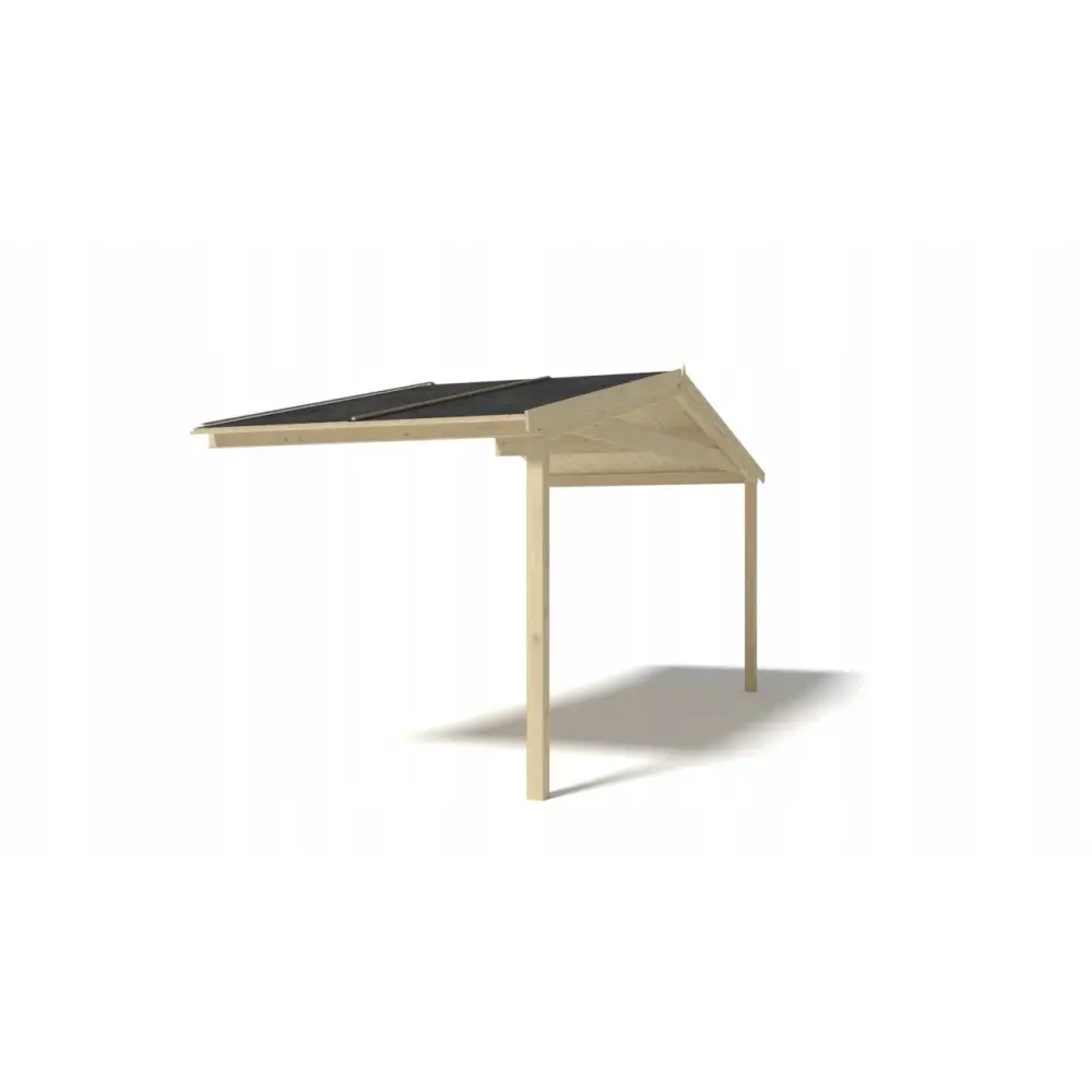 Avant-toit en bois 5x2m pour le chalet de jardin 5m, couleur naturel
