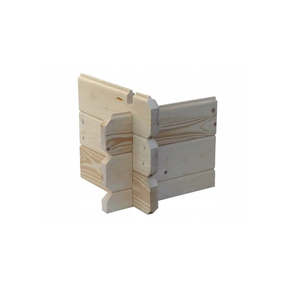 Terrasse en bois avec balustrade pour abri en bois - 6m2 - 3m x 2m - couleur: naturel