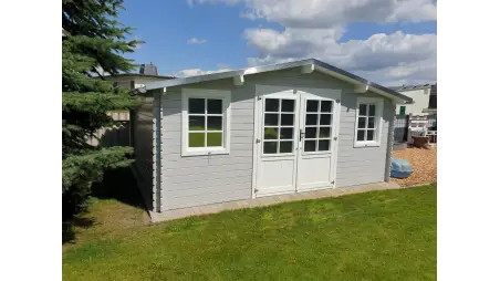 Abri de jardin en bois - 20m2 - 5x4m - Ep. 28mm - Couleur: naturel