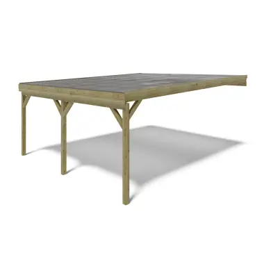 Carport, abri de voiture  5.8x5.06 m - 29 m2 - couverture PVC 