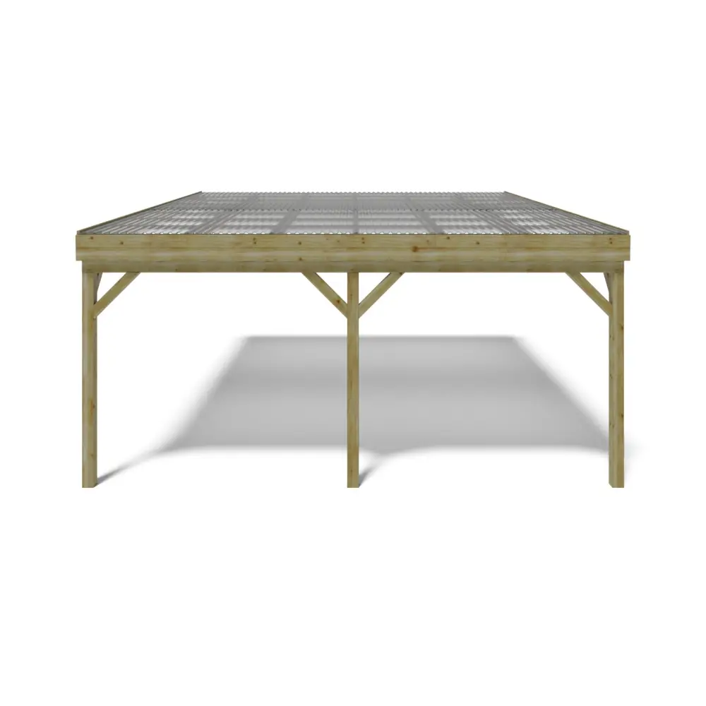 Carport, abri de voiture  5.8x5.06 m - 29 m2 - couverture PVC 