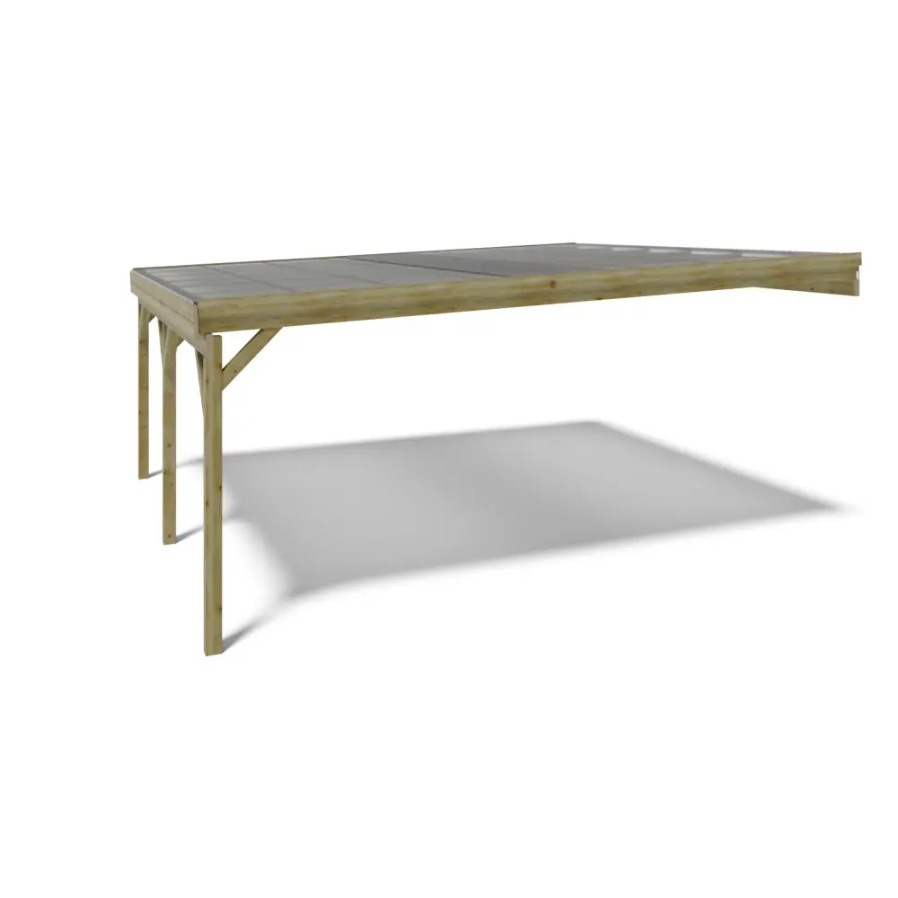 Carport, abri de voiture  5.8x5.06 m - 29 m2 - couverture PVC 