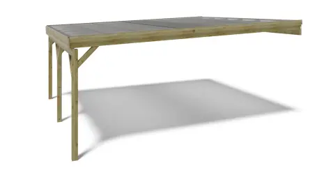 Carport, abri de voiture  5.8x5.06 m - 29 m2 - couverture PVC 