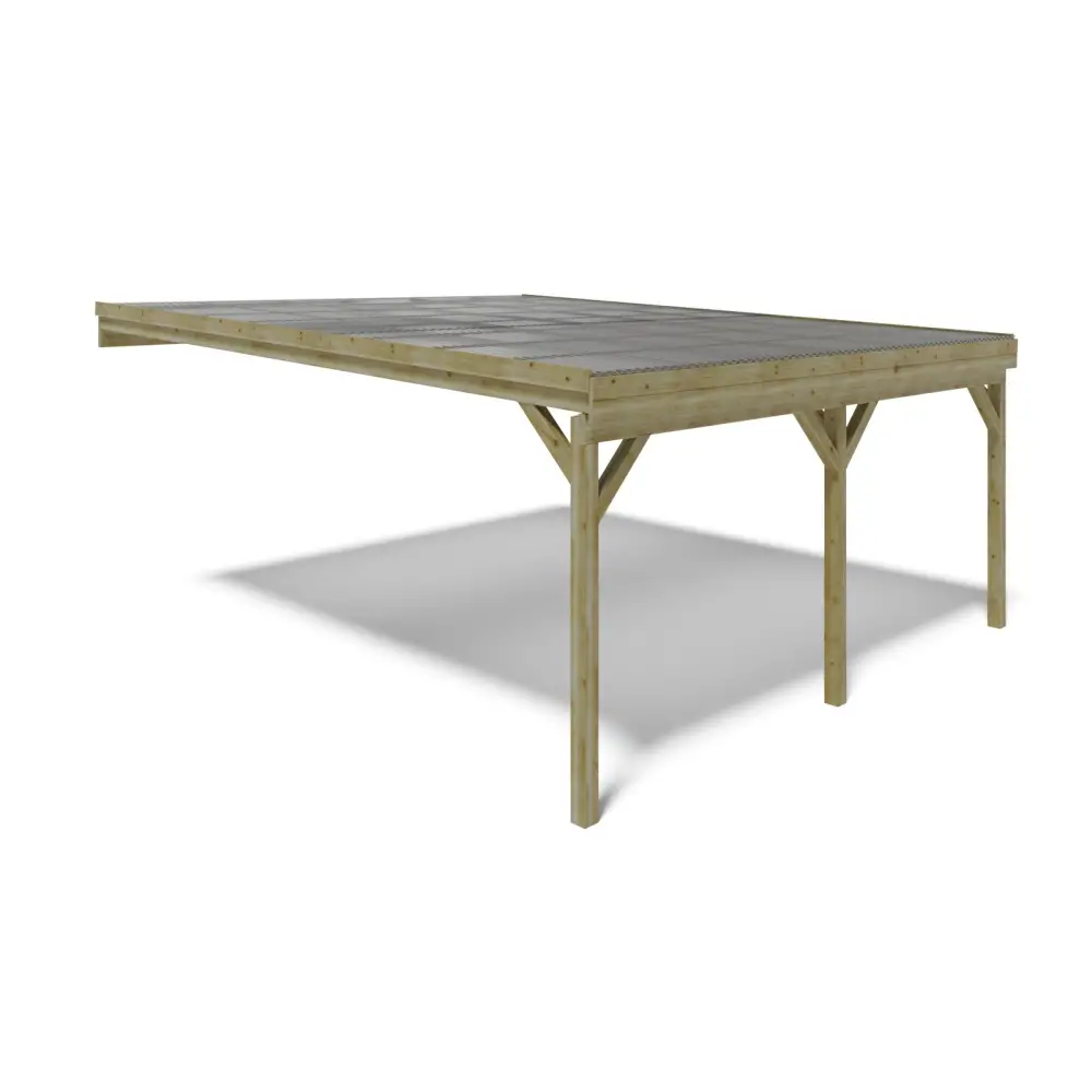 Carport, abri de voiture  5.8x5.06 m - 29 m2 - couverture PVC 