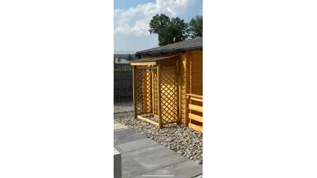 Bûcher 1.96 m3 - 1.8x0.64 m - H.1.8 m - Traité